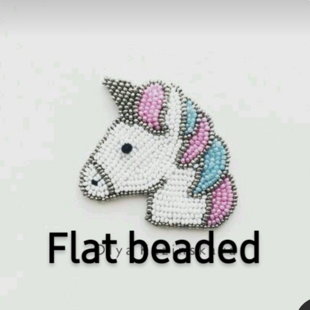 Flat beaded unicorn